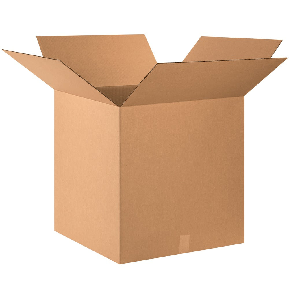 Partners Brand Corrugated Cube Boxes, 24inL x 24inW x 24inH, Kraft, Pack Of 10