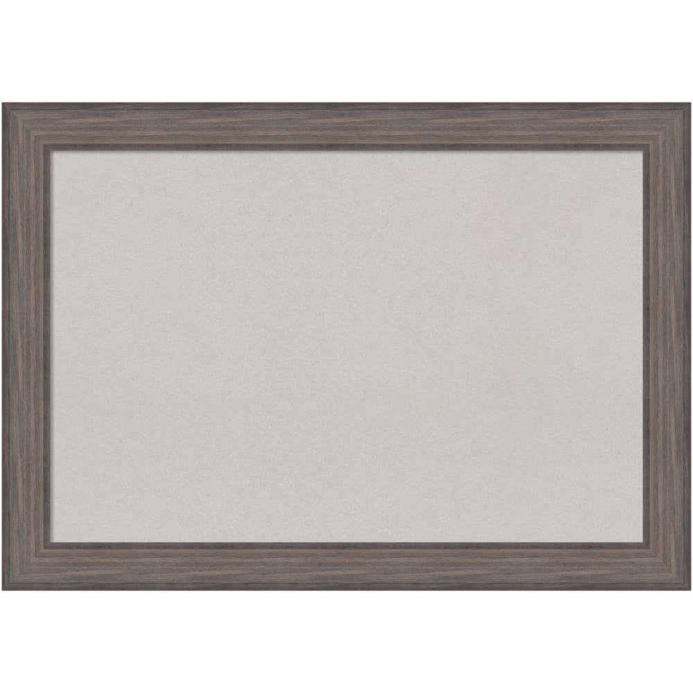 Amanti Art Cork Bulletin Board, 41in x 29in, Gray, Country Barnwood Wood Frame
