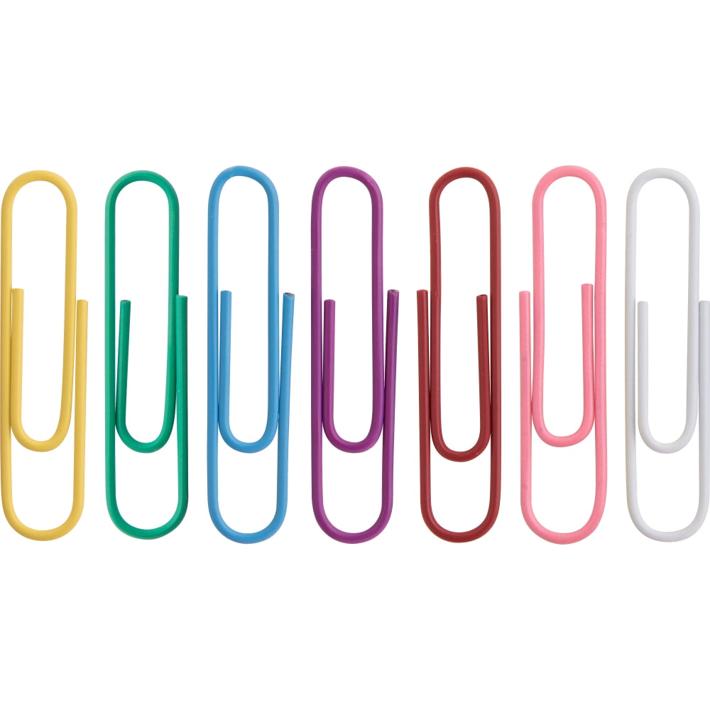 Sparco Vinyl-Coated Gem Clips, Box Of 200, No. 2, Assorted Colors