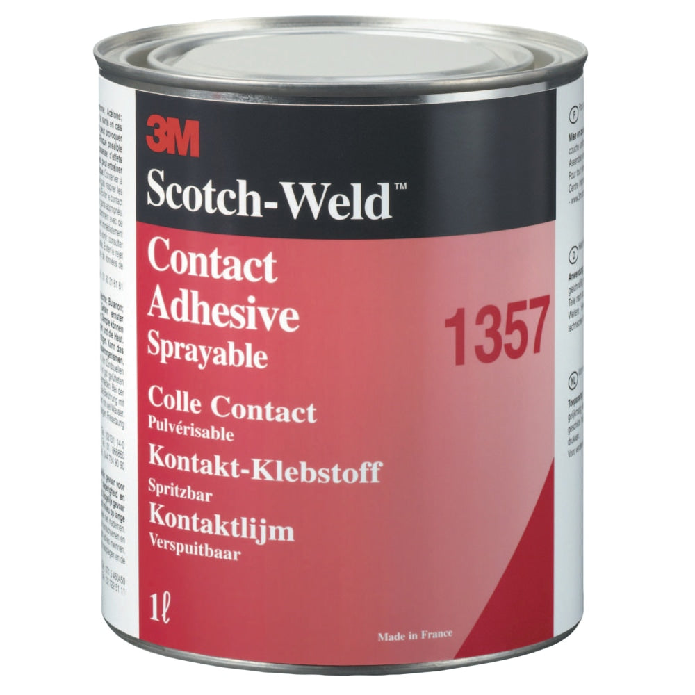 3M 1357 Scotch-Weld Neoprene High-Performance Contact Adhesive, Gray, 32 Oz