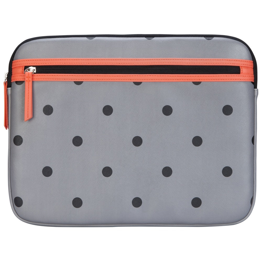 Targus Arts Edition Laptop Sleeve For 14in Laptops, Gray/Black Polka Dots