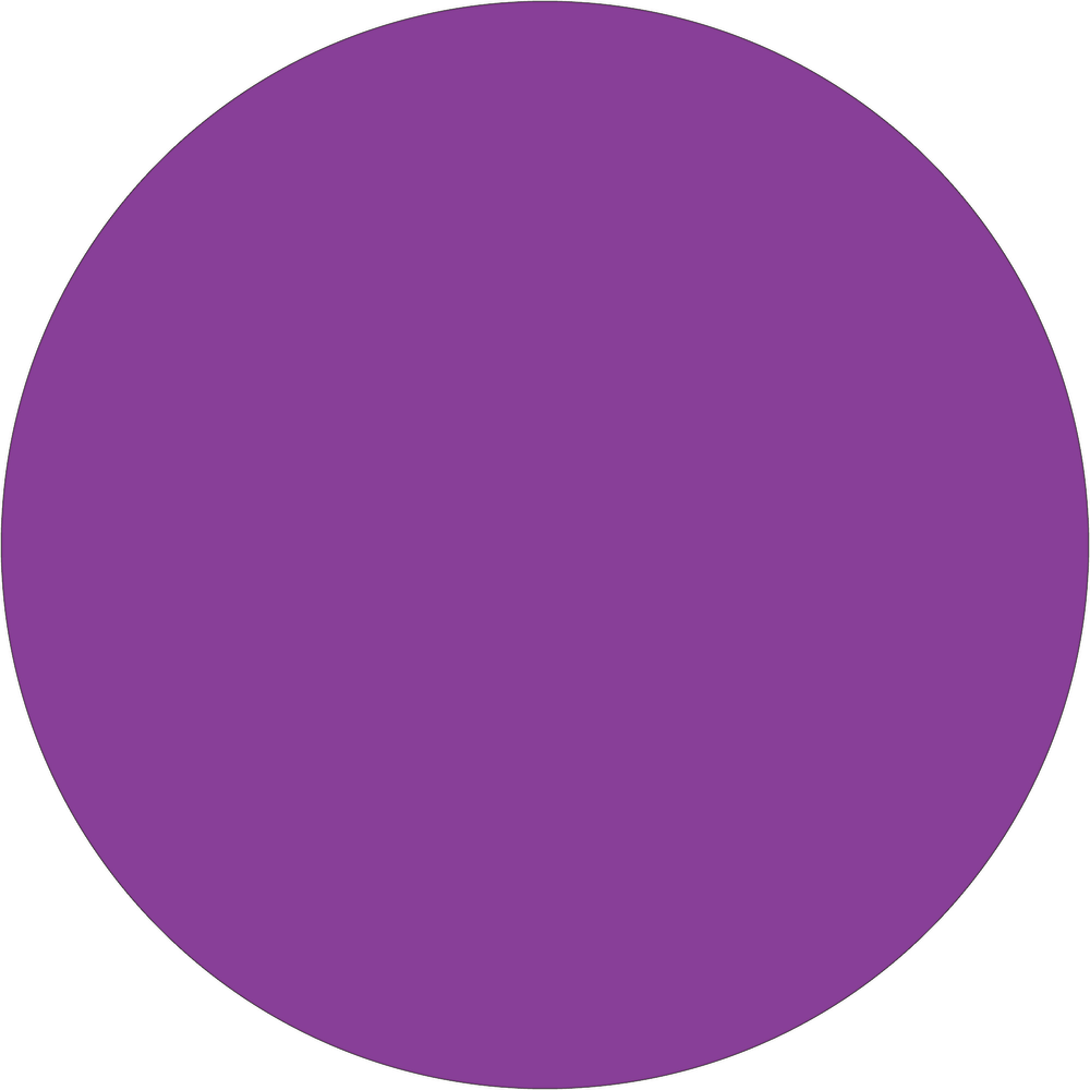 Tape Logic Inventory Circle Labels, DL613M, 2in, Purple, Pack Of 500