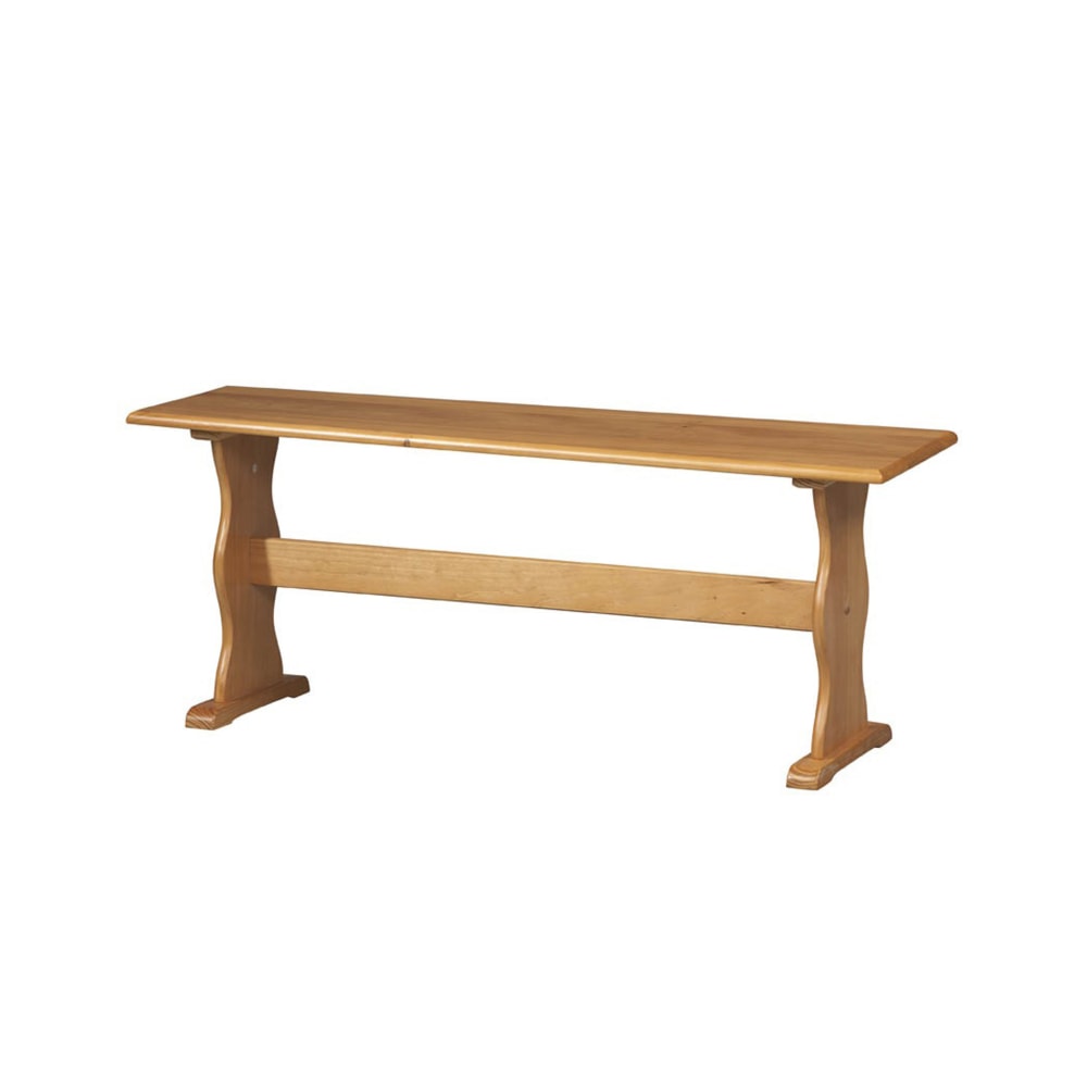 Linon Jessica Bench, 17-1/4inH x 43-1/4inW x 12inD, Honey Pine