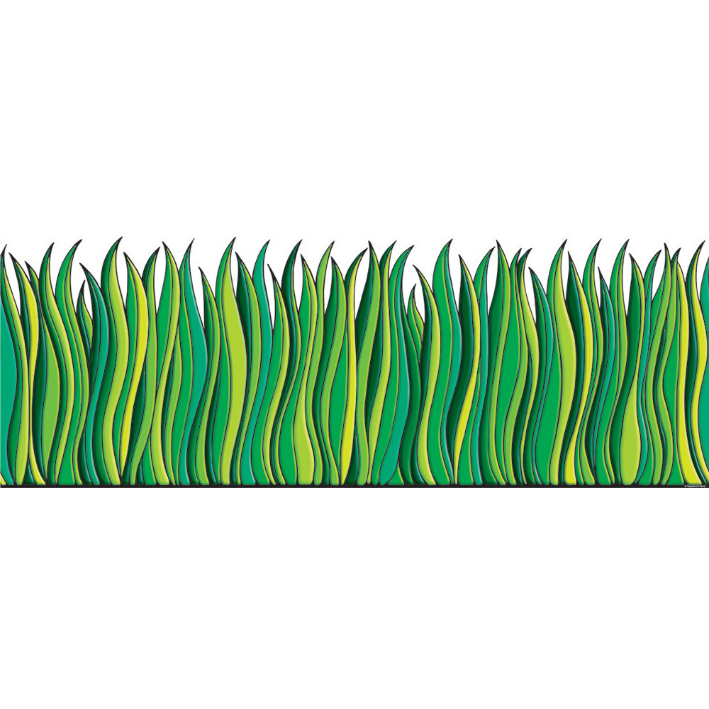 Scholastic Bulletin Board Accents, Grass, 9in x 24in