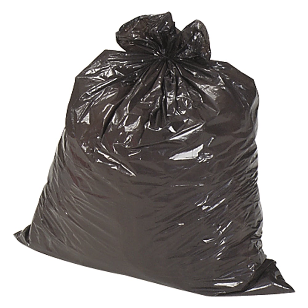 Genuine Joe 2-Ply Can Liners, 33 Gallons, Brown/Black, Box Of 250