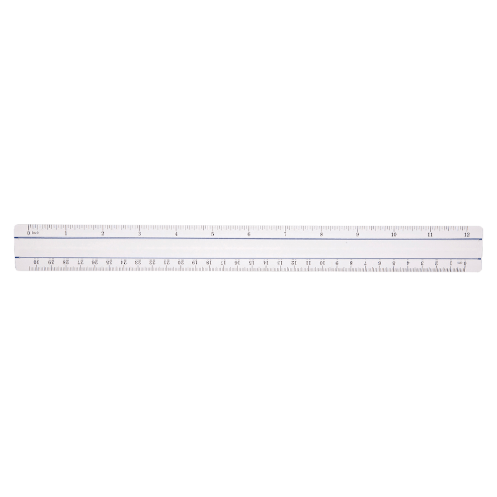 Acme Magnifying Ruler, Clear, 12in