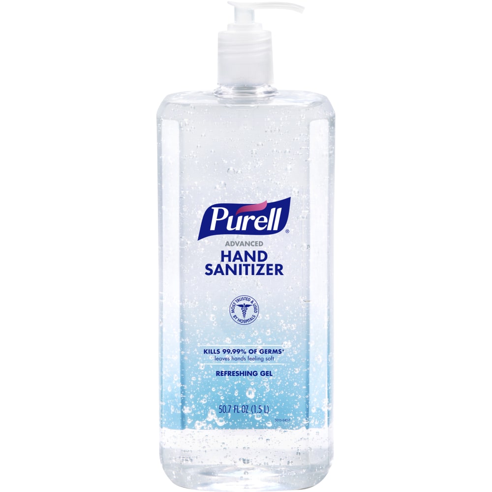PURELL Advanced Hand Sanitizer Refreshing Gel, Clean Scent, 1.5 Liter Pump Bottle