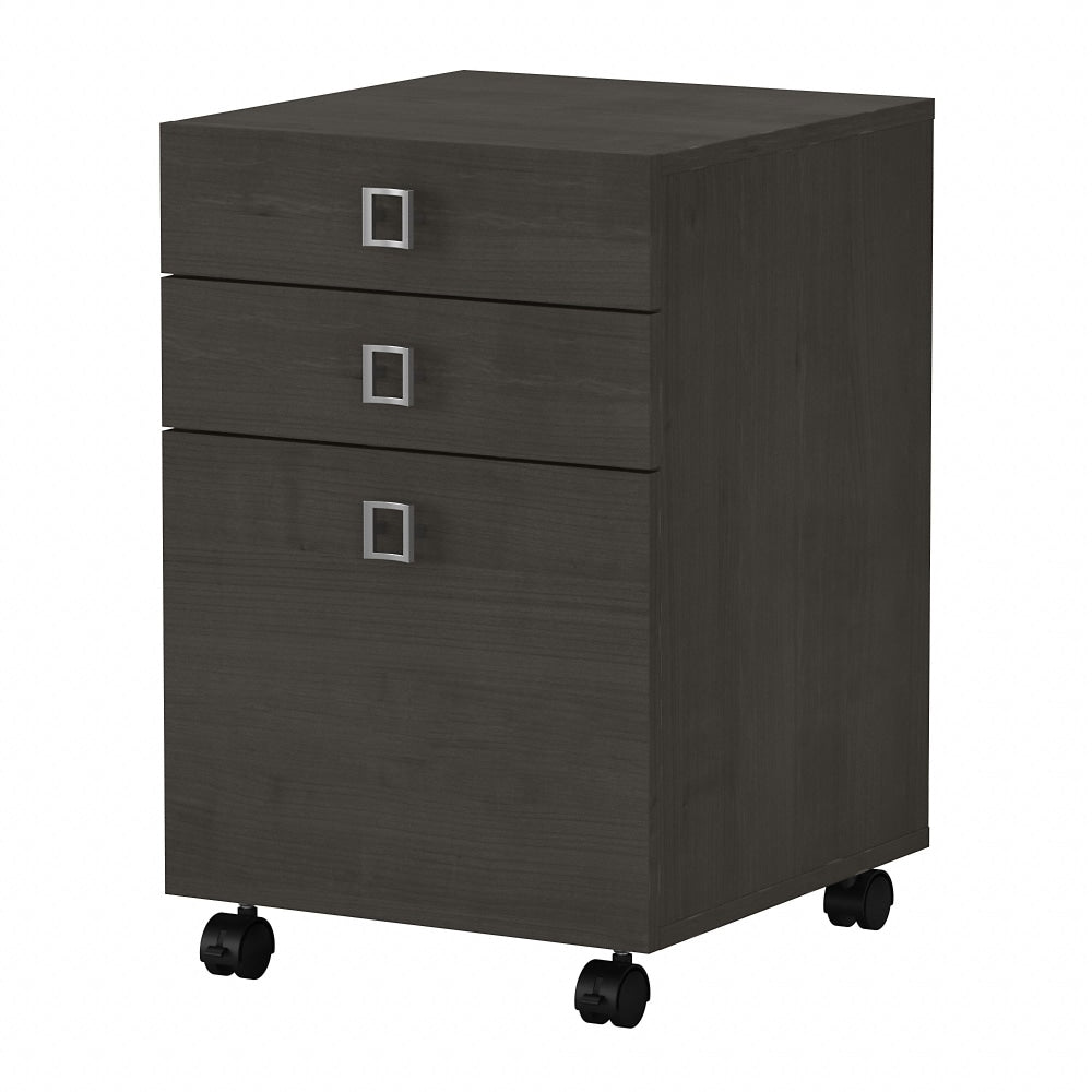 Bush Business Furniture Echo 17inD Vertical 3-Drawer Mobile File Cabinet, Charcoal Maple, Delivery
