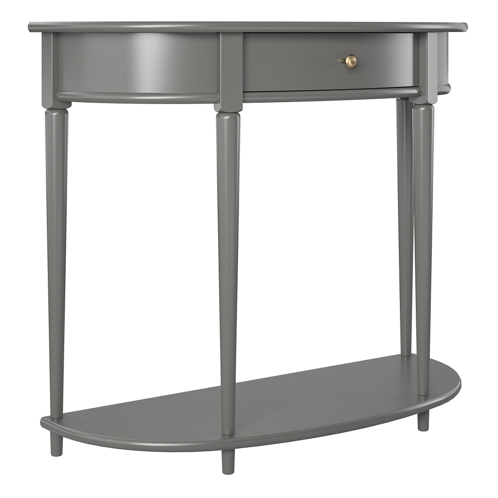 Ameriwood Home Aurora Half-Moon Console Table, 30-1/8inH x 36inW x 14-1/16inD, Gray