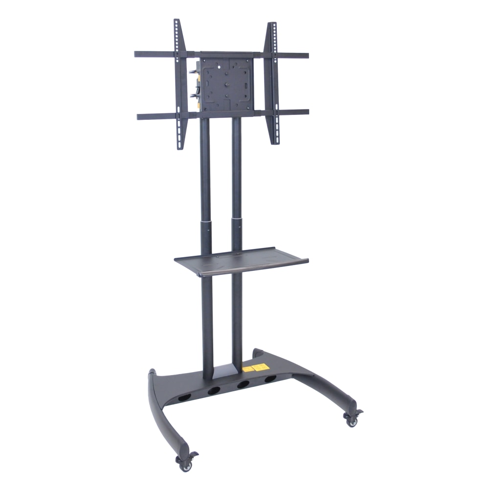 H. Wilson FP3500 Series Flat-Panel Mobile TV Stand With Rotating Mount For TVs Up To 60in, 62 1/2inH x 32 3/4inW x 28 3/4inD, Black