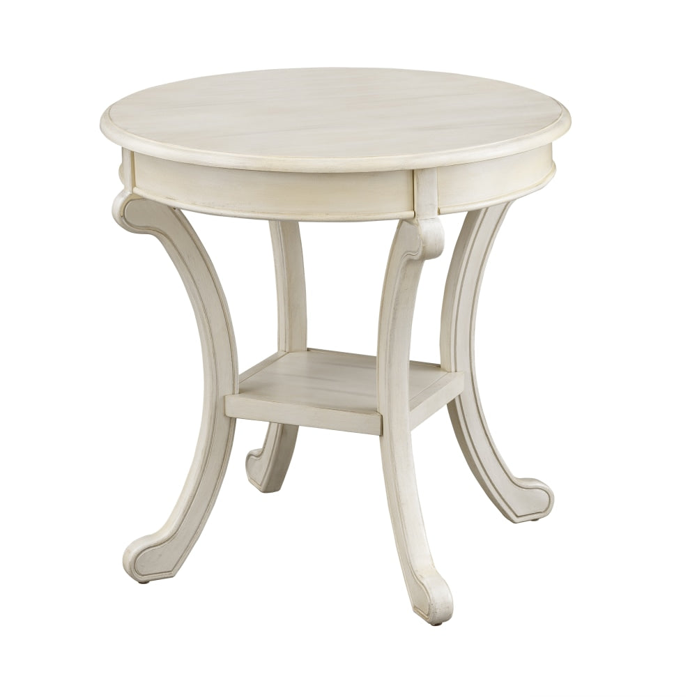 Coast to Coast Round Accent Table, Ori, 26inH x 26inW x 26inD, Cape Cod Cream
