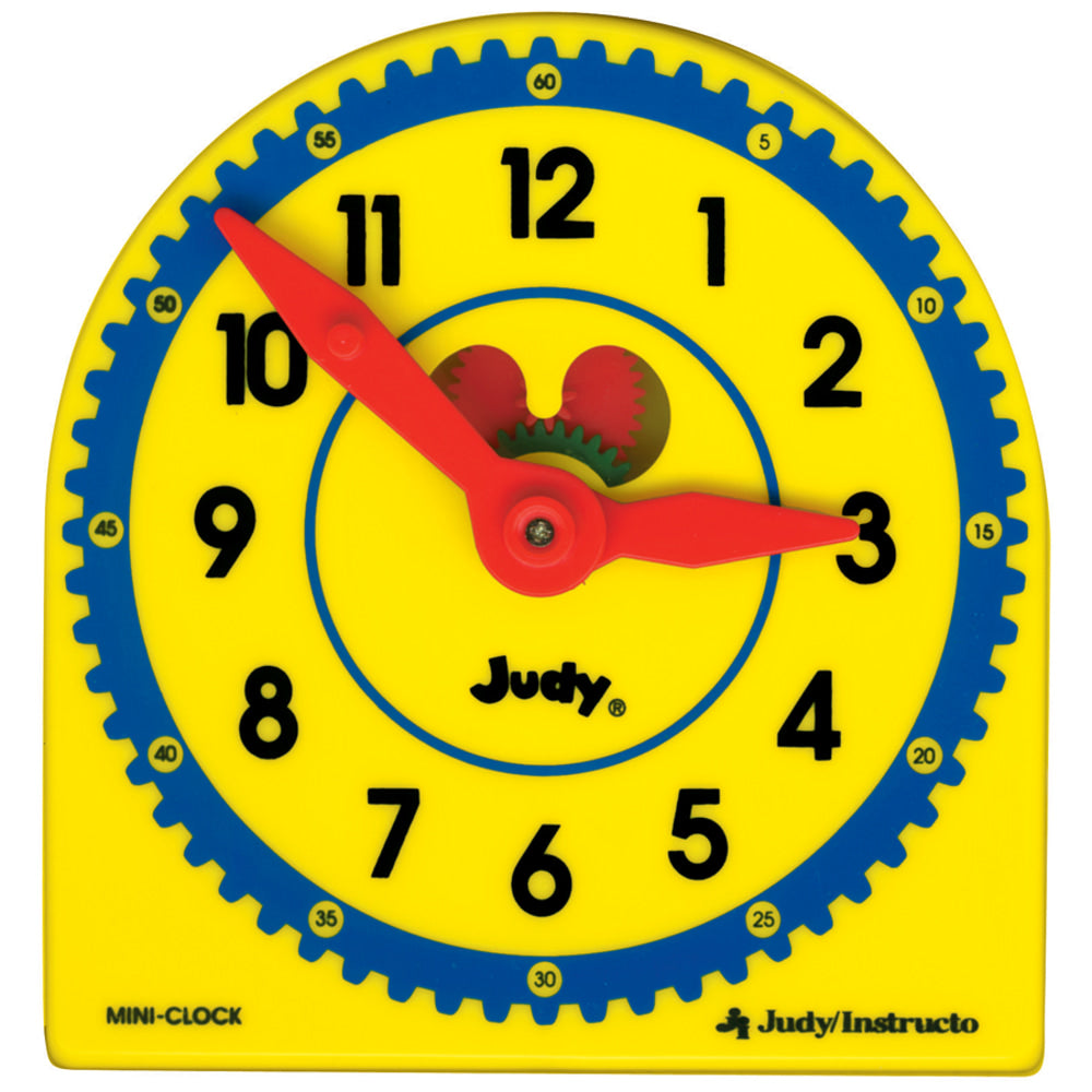 Judy Clock Plastic Class Pack, 5in x 5in, Pack Of 6