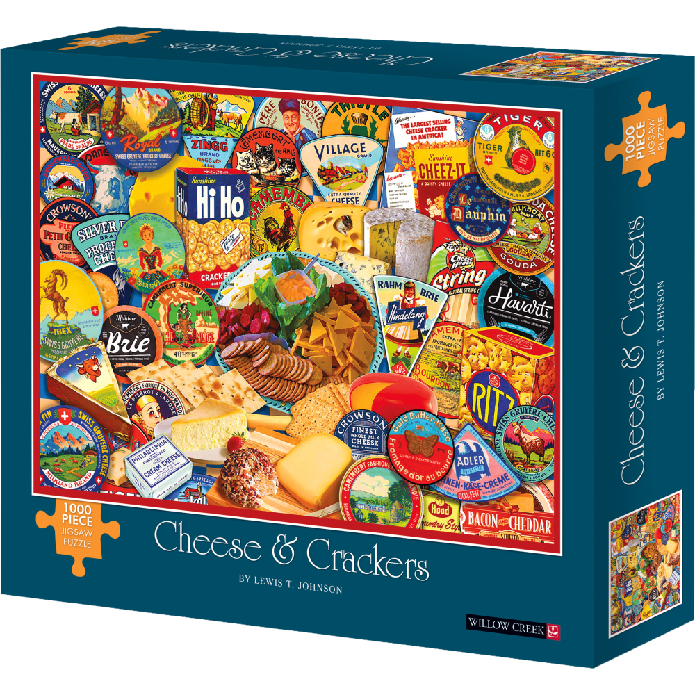 Willow Creek Press 1,000-Piece Puzzle, Cheese & Crackers