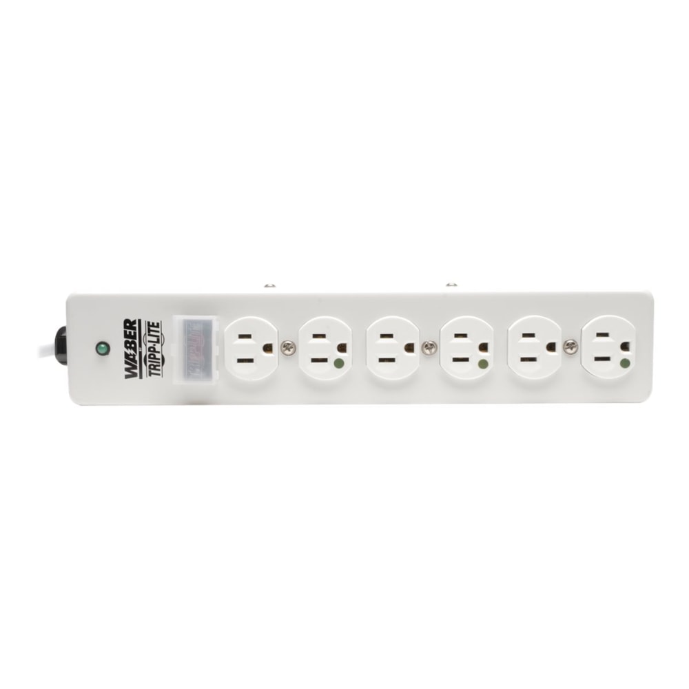Tripp Lite Surge Protector Power Strip Medical Hospital RT Angle Plug 6 Outlet 10ft Cord - Surge protector - 15 A - AC 120 V - 1800 Watt - output connectors: 6