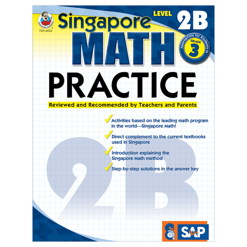 Carson-Dellosa Singapore Math Practice, Level 2B, Grade 3