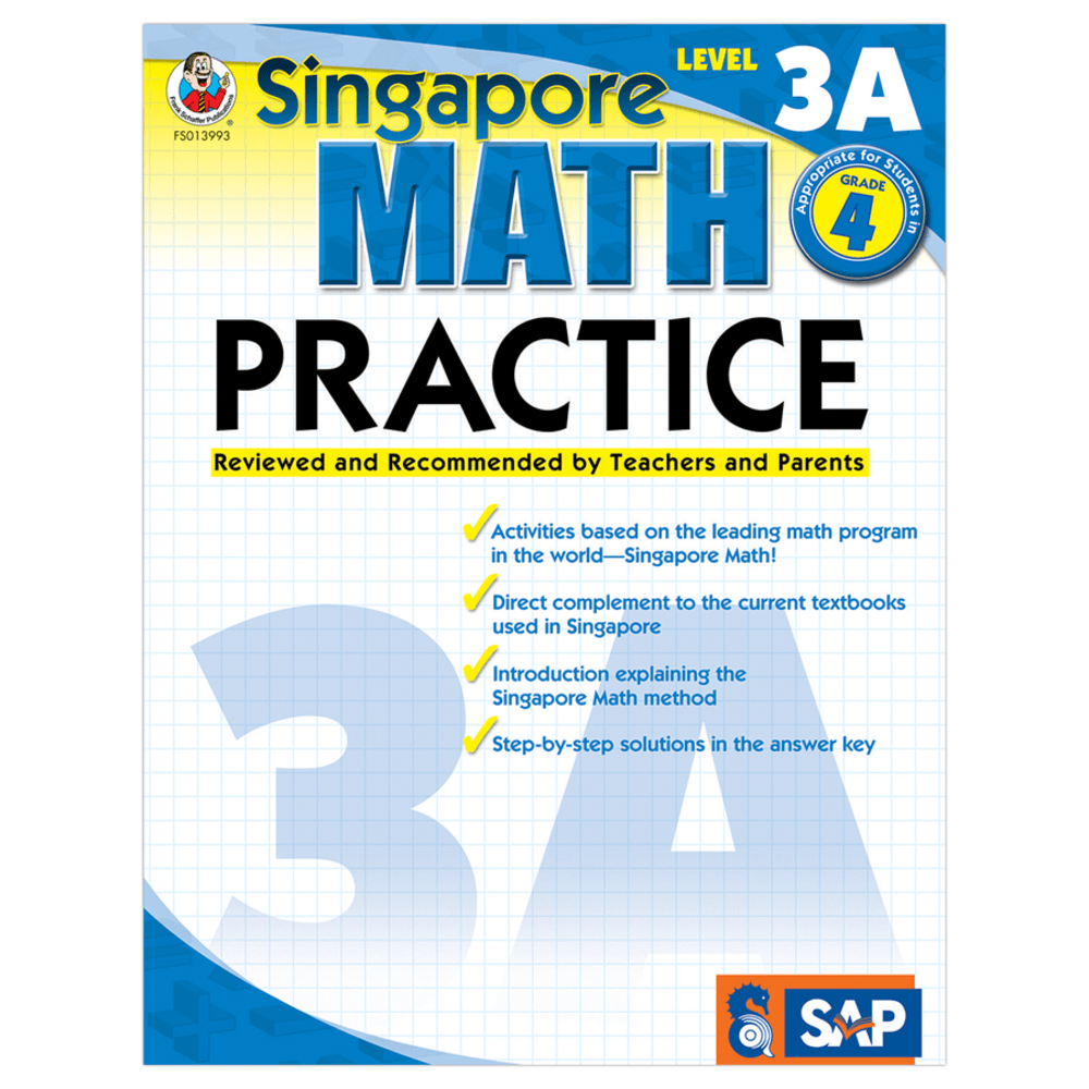Carson-Dellosa Singapore Math Practice, Level 3A, Grade 4