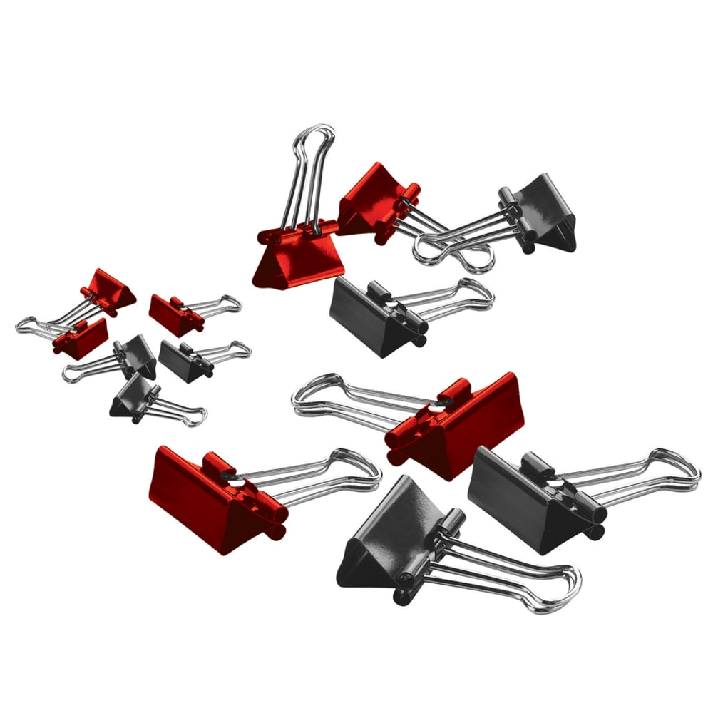Office Depot Brand Binder Clips, Small, 3/4in Wide, 3/8in Capacity, Assorted Colors, Pack Of 36
