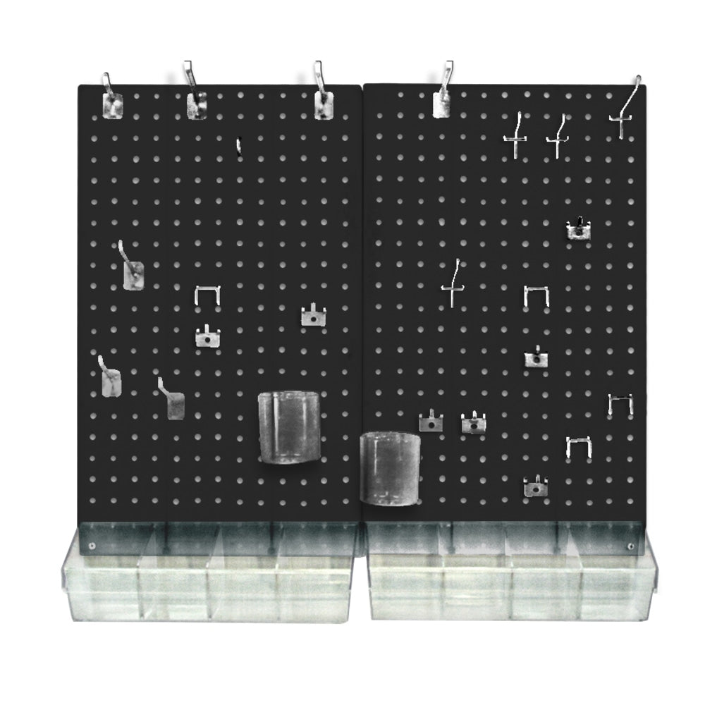 Azar Displays 70-Piece Pegboard Organizer Kits, Black