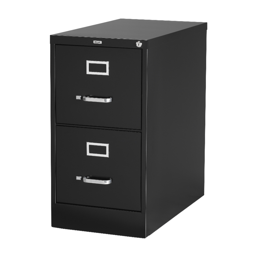 Lorell Fortress 22inD Vertical 2-Drawer Letter-Size File Cabinet, Black