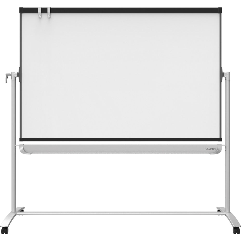 Quartet Magnetic Mobile Presentation Easel - 48in (4 ft) Width x 36in (3 ft) Height - White Painted Steel Surface - Graphite Frame - Magnetic - Assembly Required - 1 Each