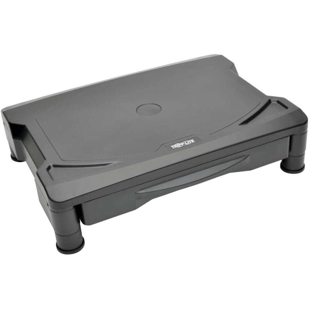 Tripp Lite Monitor LCD Monitor Riser Printer Monitor Stand w/ Storage Drawer 4.7In - Up to 4.7in Screen Support - 39.68 lb Load Capacity - 12in Height x 40in Width x 30.4in Depth - Desktop - Plastic - Black