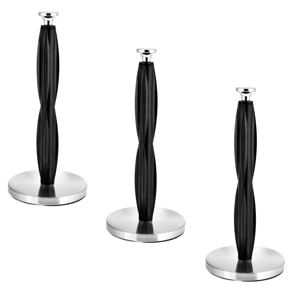 Alpine Paper Towel Holders, Silver Crown, 14in x 6-3/4in x 6-3/4in, Black/Silver, Pack Of 3 Holders