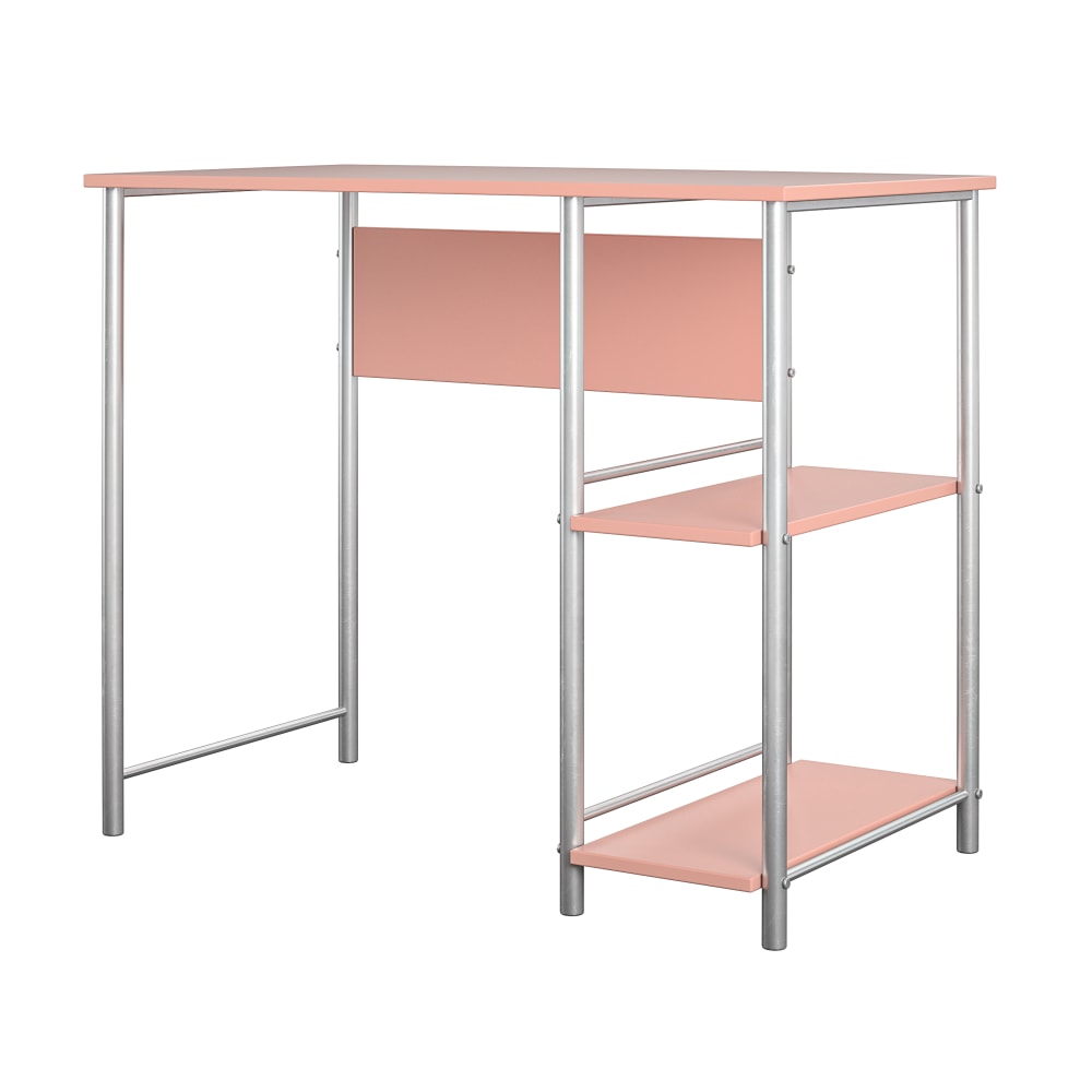 Ameriwood Home Garrett Metal 36inW Student Desk, Pink