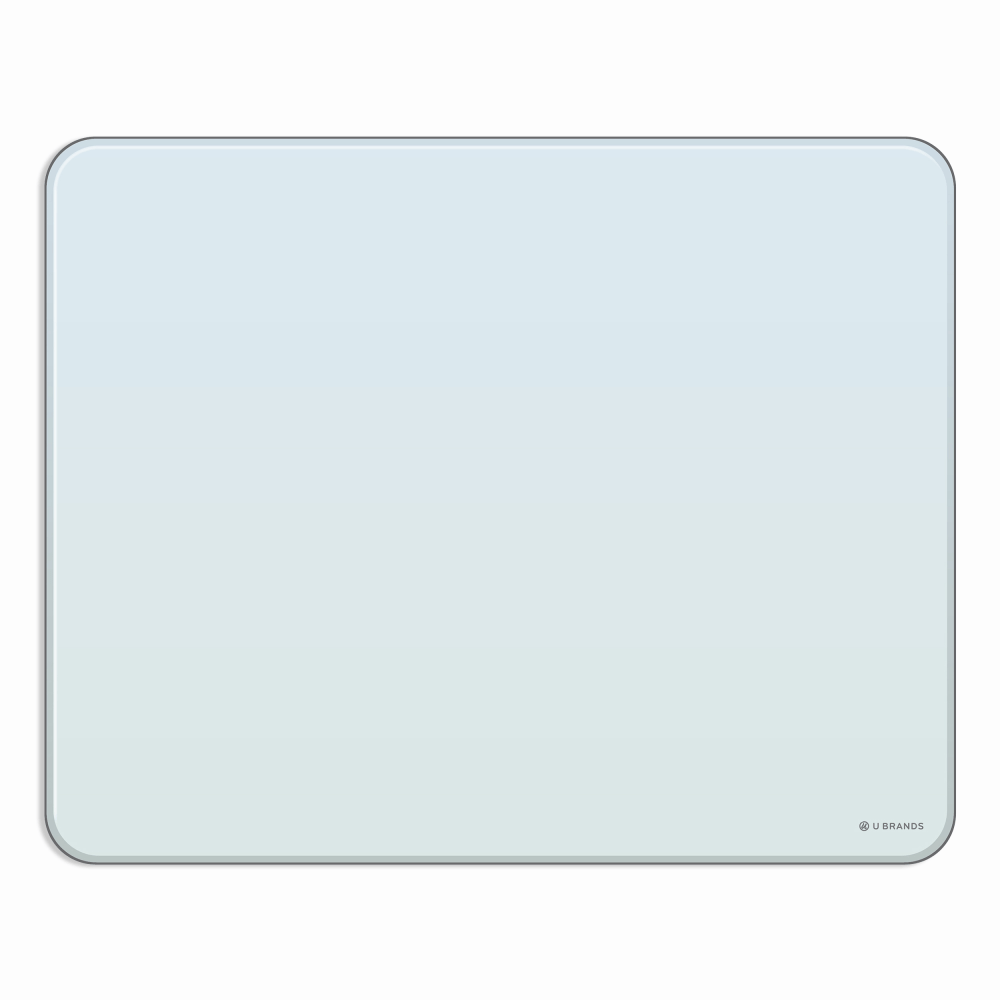 U Brands Frameless Magnetic Cubical Dry-Erase Board, 16in x 20in, Frosted White
