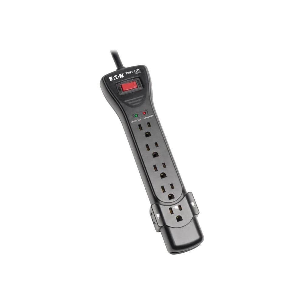 Tripp Lite Surge Protector Power Strip 120V 7 Outlet 7ft Cord 2160 Joules Black - Surge protector - 15 A - AC 120 V - 1.8 kW - output connectors: 7 - black - for P/N: CLAMPUSBLK, CLAMPUSW