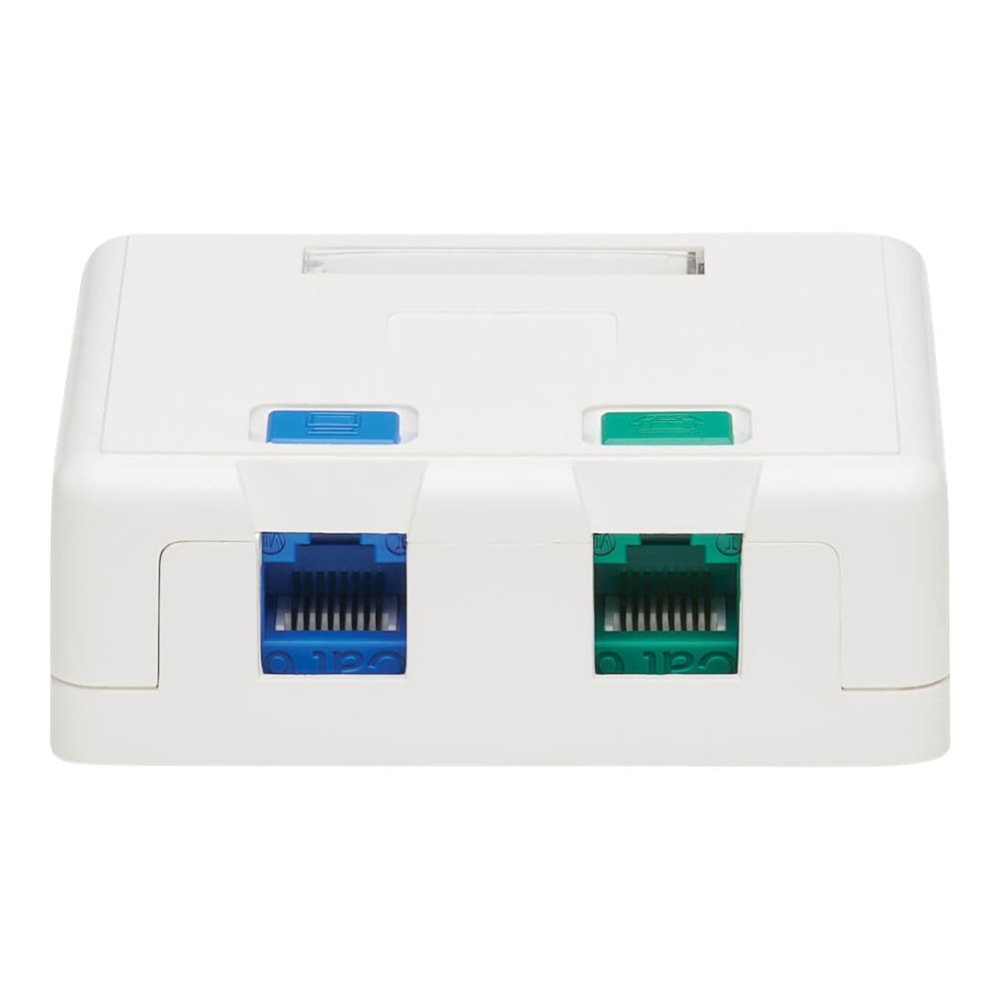 Tripp Lite Surface-Mount Box for Keystone Jacks - 2 Ports, White - Surface mount box - white - 2 ports