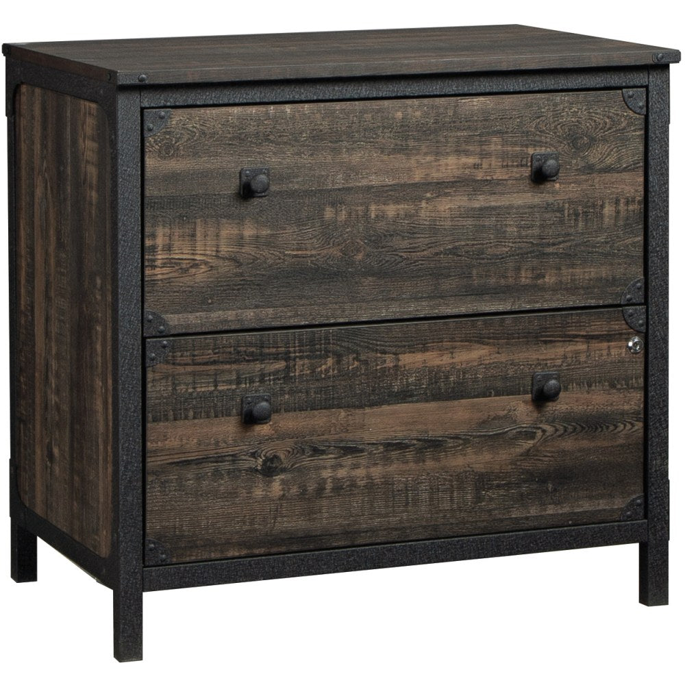 Sauder River 30-3/8inW x 20-1/8inD Lateral 2-Drawer File Cabinet, Carbon Oak