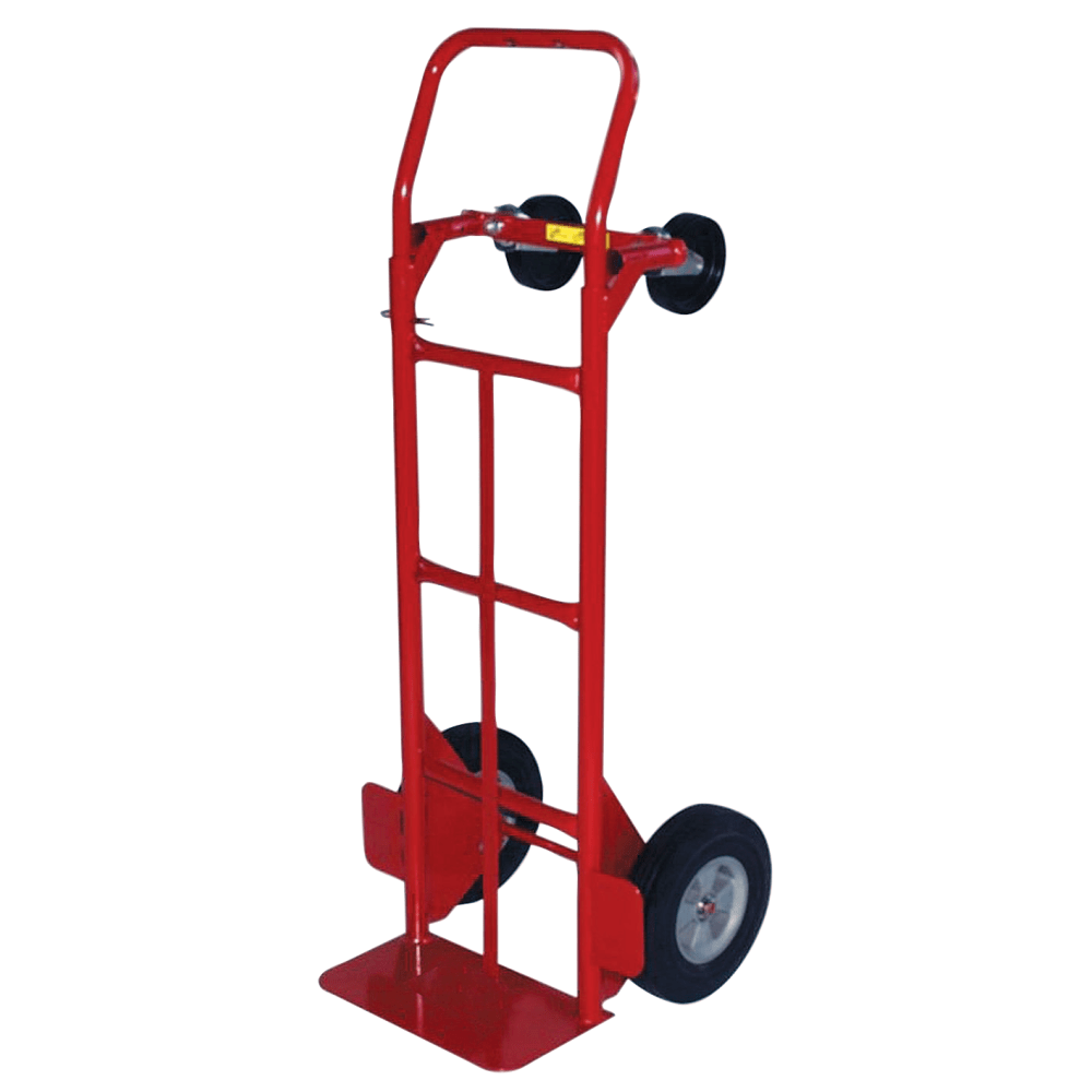 2-Position Convertible Hand Truck, 800 lb Load Cap, 8 in x 14 in Toe Plate, Flow Back Handle, Solid Puncture Proof Wheels