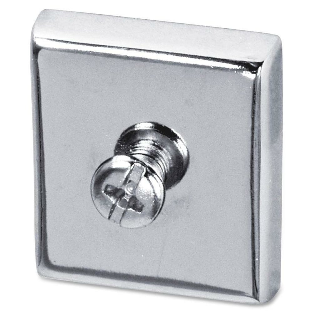 Lorell Heavy-Duty Cubicle Magnets, Silver, Pack Of 2