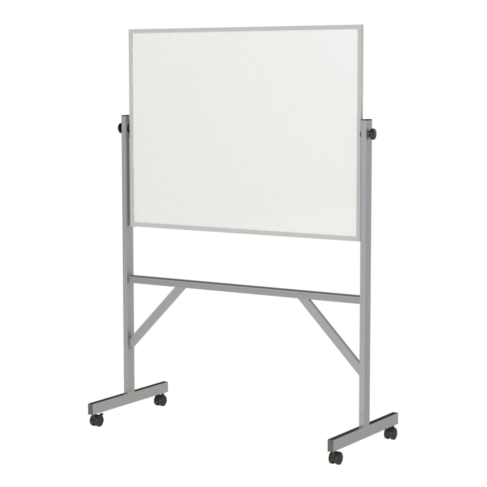 Ghent Reversible Dry-Erase Whiteboard, 72in x 53in, Aluminum Frame With Silver Finish