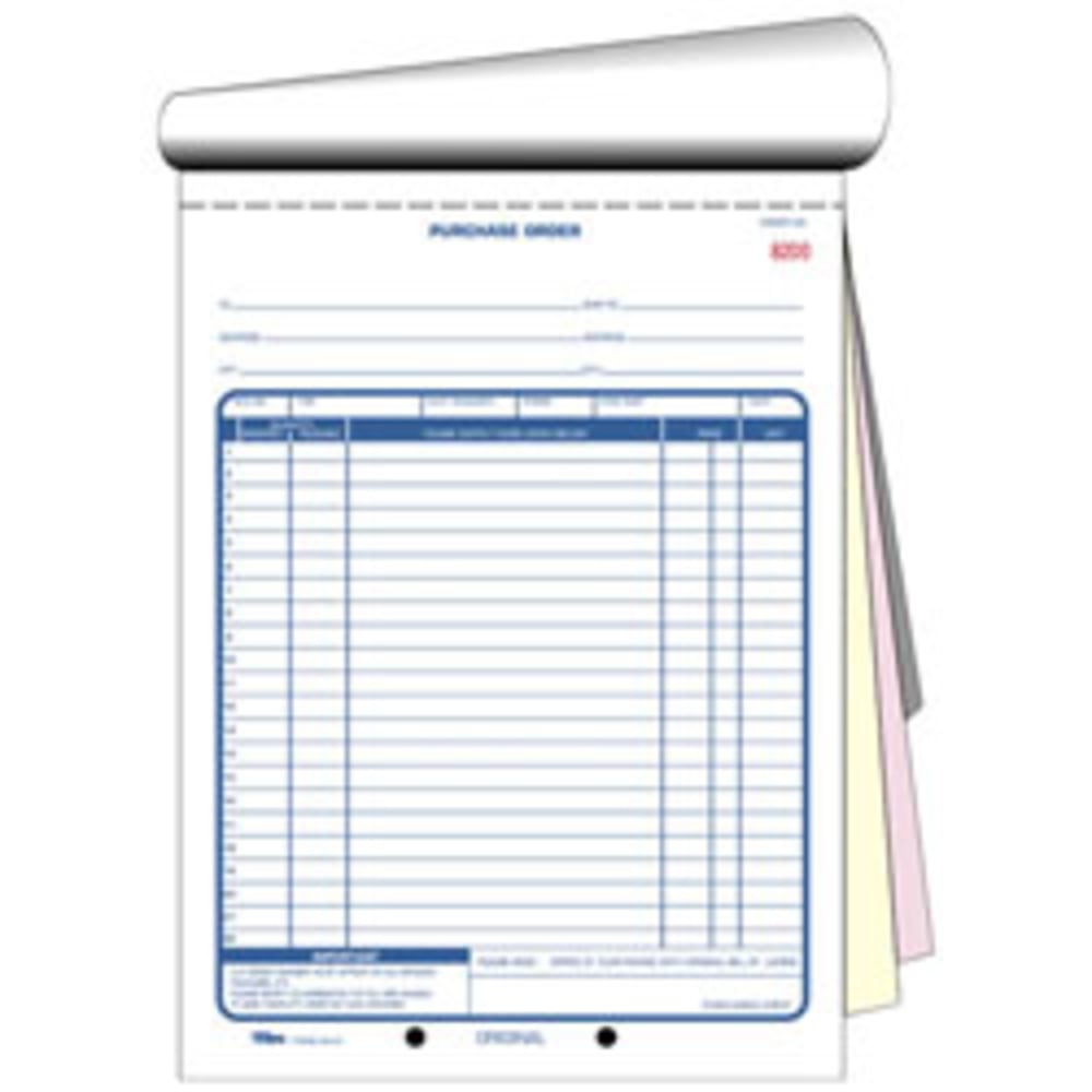 TOPS Purchase Order Book, Carbonless, 2 Parts, 8-1/2inx11in