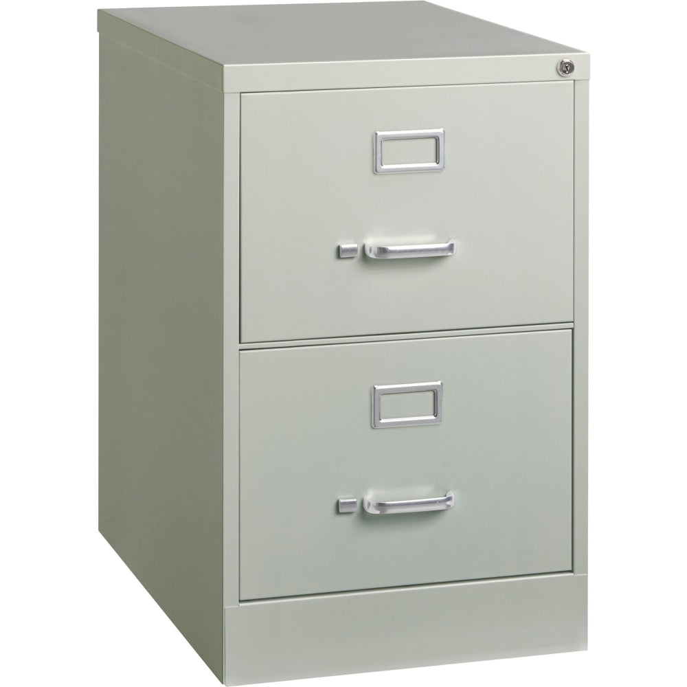 Lorell Fortress 26-1/2inD Vertical 2-Drawer Legal-Size File Cabinet, Light Gray