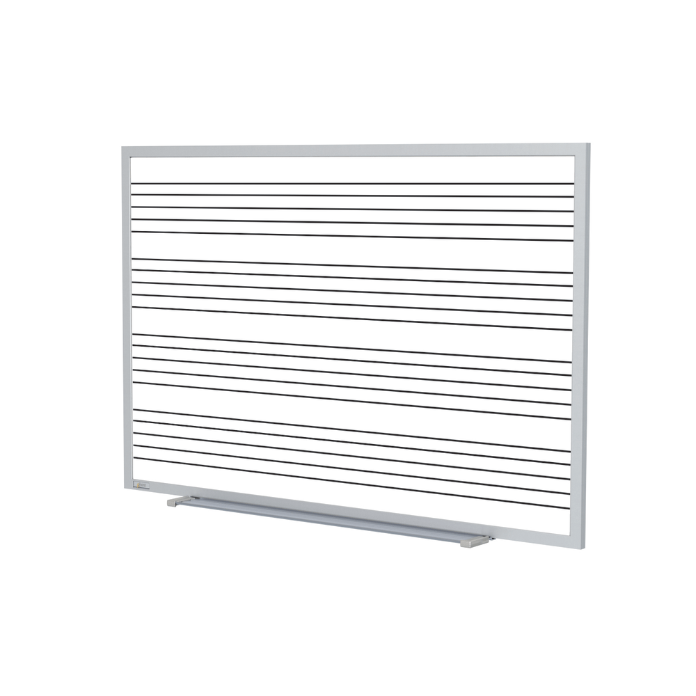 Ghent Floor Partition With Aluminum Frame, 71-7/8inH x 48inW x 2inD, White/Silver