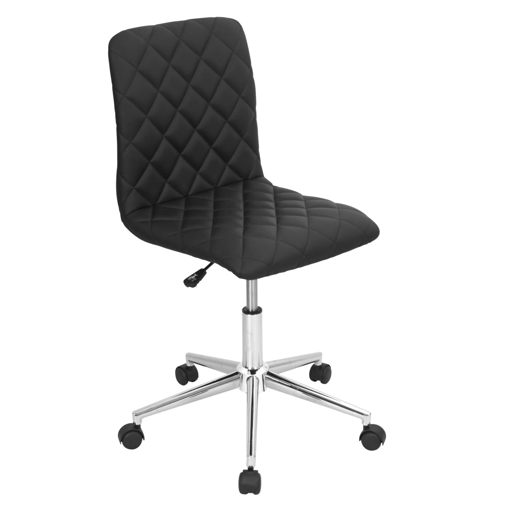 LumiSource Caviar Chair, Black/Chrome