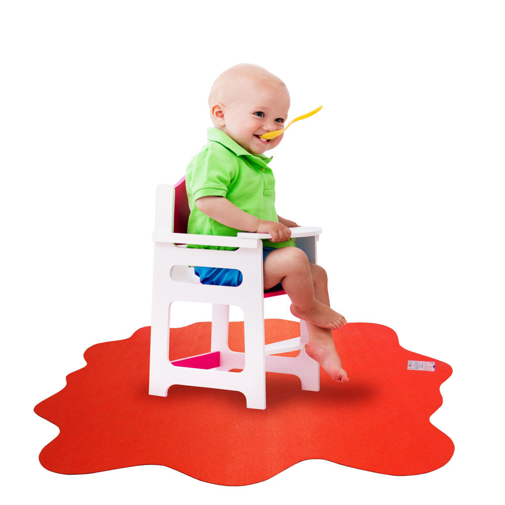 Floortex Colortex Multi-Purpose Mat for Hard Floors, 40in x 40in, Red