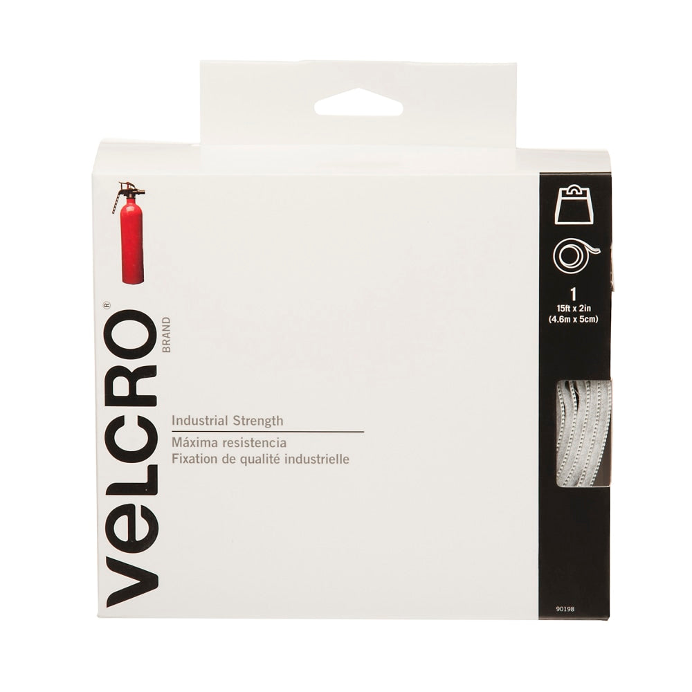 VELCRO Brand Industrial Strength Velcro Self Stick Tape, 2in x 15ft, White