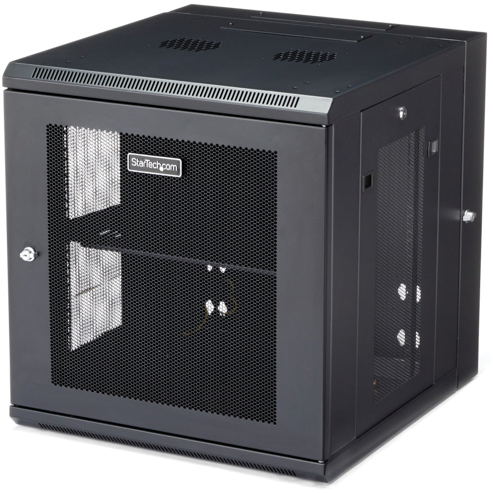 StarTech.com Wallmount Server Rack Cabinet - Hinged Enclosure - 12U - Wallmount Network Cabinet - 19.7in Deep - Use this wall mount network cabinet to mount your server or networking equipment to the wall with a hinged enclosure for easy access