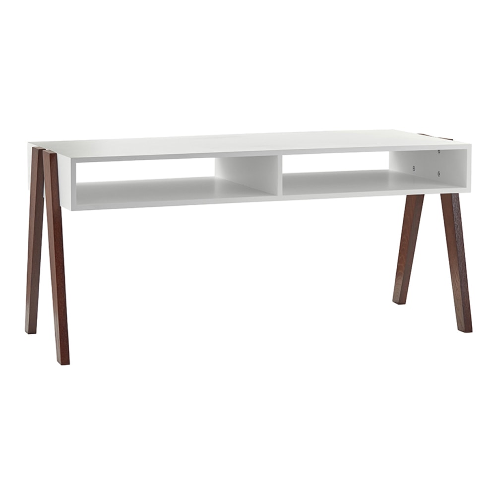 Adesso Laurel Coffee Table, Rectangle, 18-3/4inH x 40-3/4inW x 17-3/4inD, White/Walnut Oak