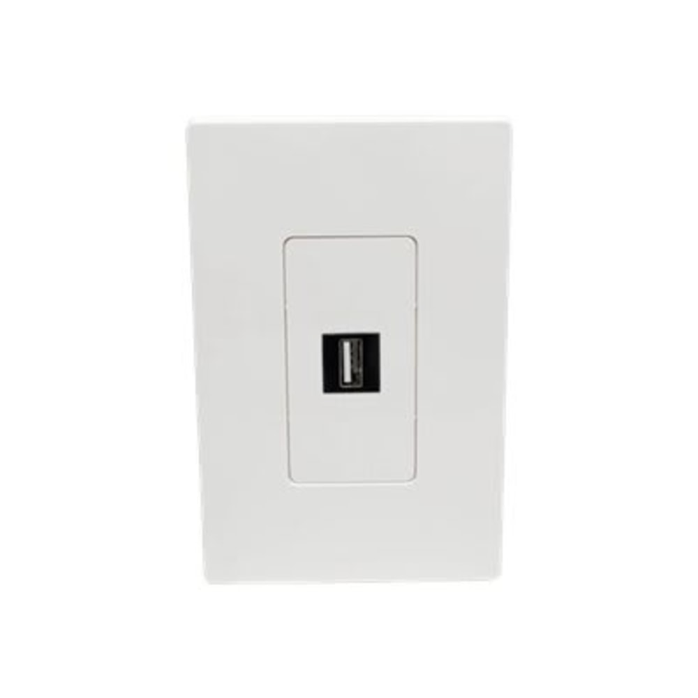 Tripp Lite Single-Gang 1-Port Wall Plate Keystone Cat5/Cat6 USB HDMI Dport RCA - Faceplate - white - 1-gang - 1 port - TAA Compliant