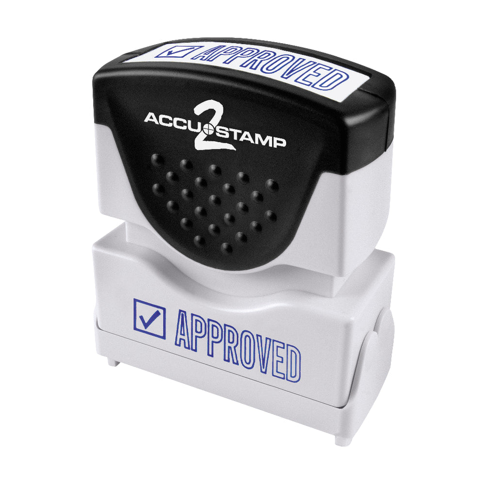 AccuStamp2 Approved Stamp, Shutter Pre-Inked One-Color APPROVED Stamp, 1/2in x 1-5/8in Impression, Blue Ink