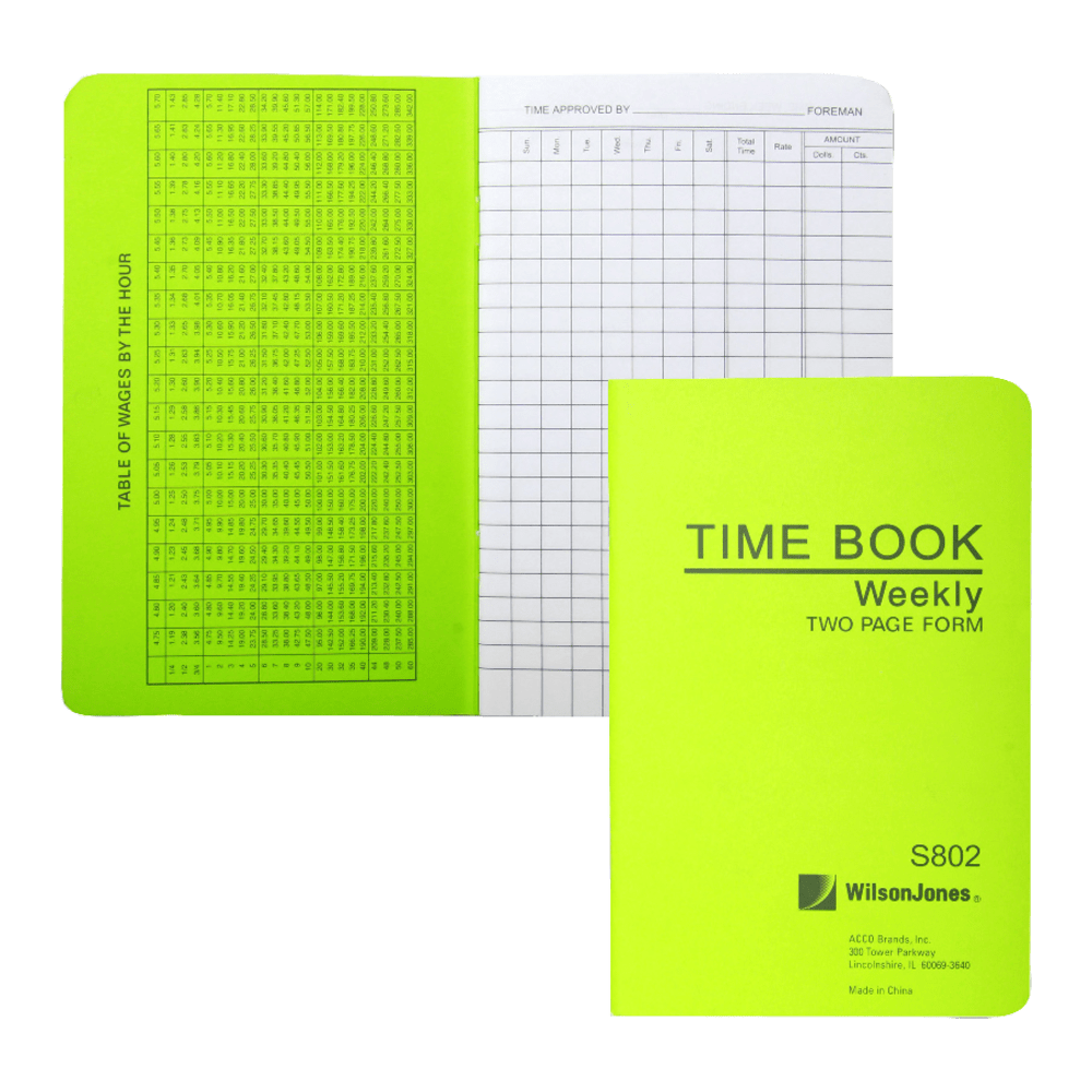 ACCO / Wilson Jones Foremans Pocket-Size Time Book, 2 Pages Per Week, 6.75in x 4.12in