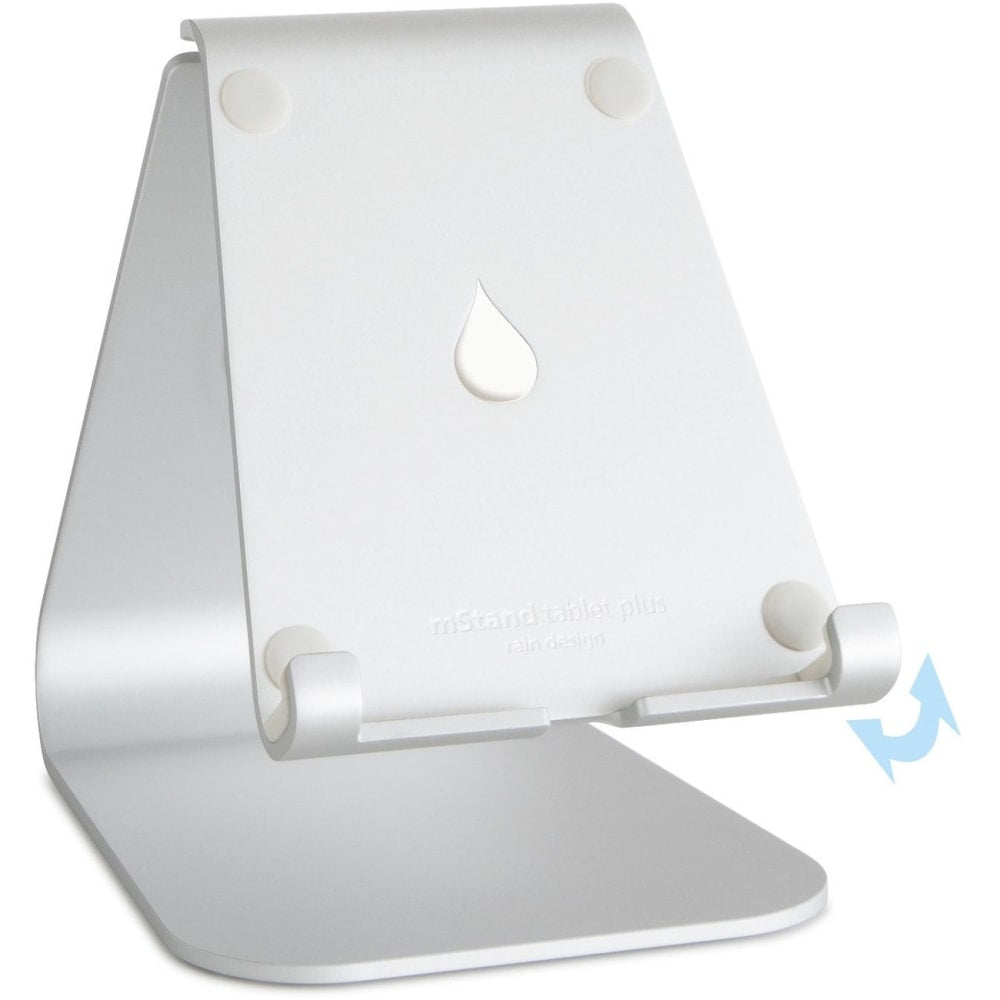 Rain Design mStand tabletplus - tablet stand - Silver - Angle-adjustable stand ensures precise viewing angle. Angle-adjustment 10 to 50 degree.