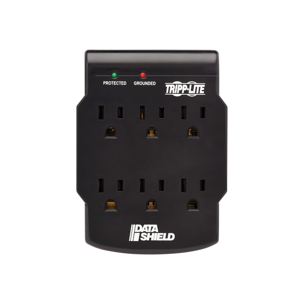 Tripp Lite Surge Protector Wallmount Direct Plug In 120V 6 Outlet 750 Joules Black - Surge protector - 15 A - AC 120 V - 1800 Watt - output connectors: 6 - black