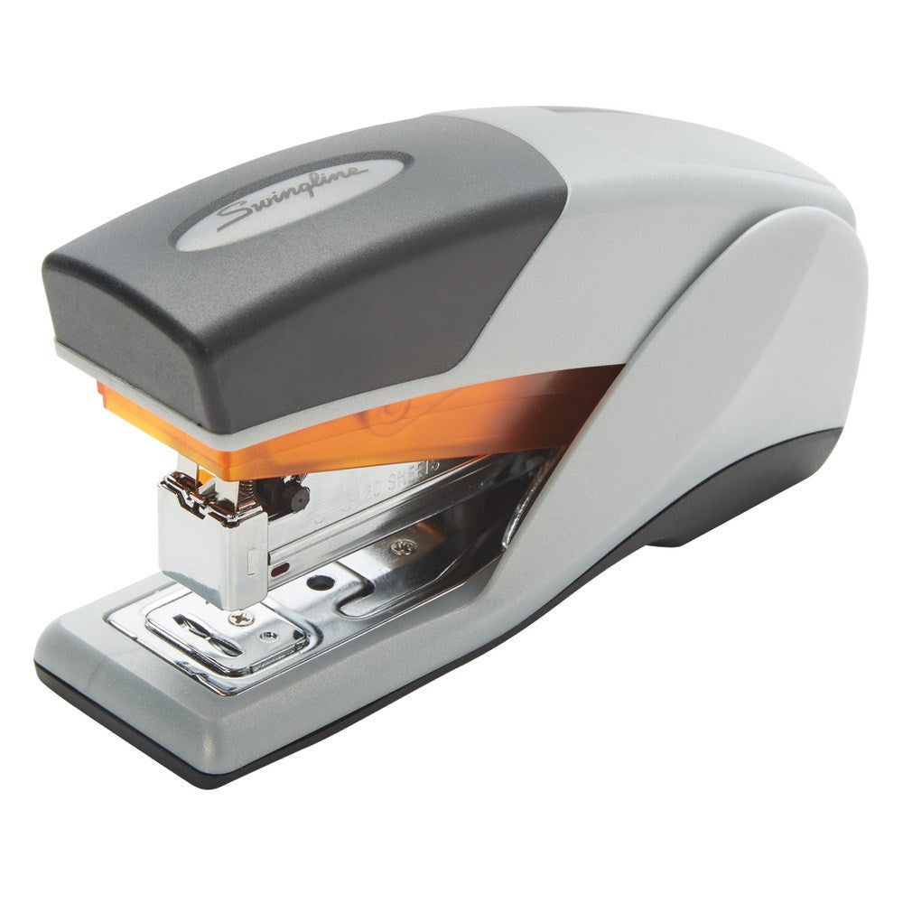 Swingline Optima 25 Compact Reduced Effort Stapler, Gray/Orange