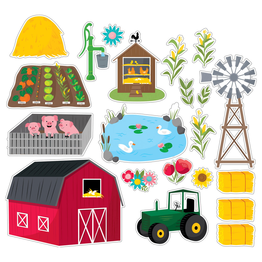 Creative Teaching Press Farm Friends Farm Fun 21-Piece Bulletin Board Set