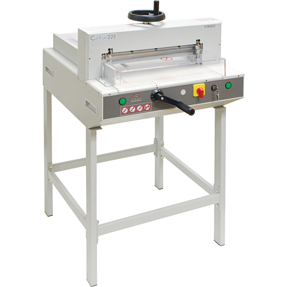 Formax Cut-True 22S Semi-Automatic Guillotine Paper Cutter With LED Laser Line, 16.9in